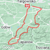Mapa Z Łapczycy do Lasu Wólczańskiego